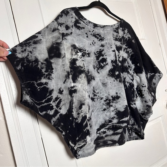 Schmatta Chic 100% Cotton Tie Dye Dolman Sleeve Top Relaxed Flowy Lagenlook SM - Picture 9 of 17